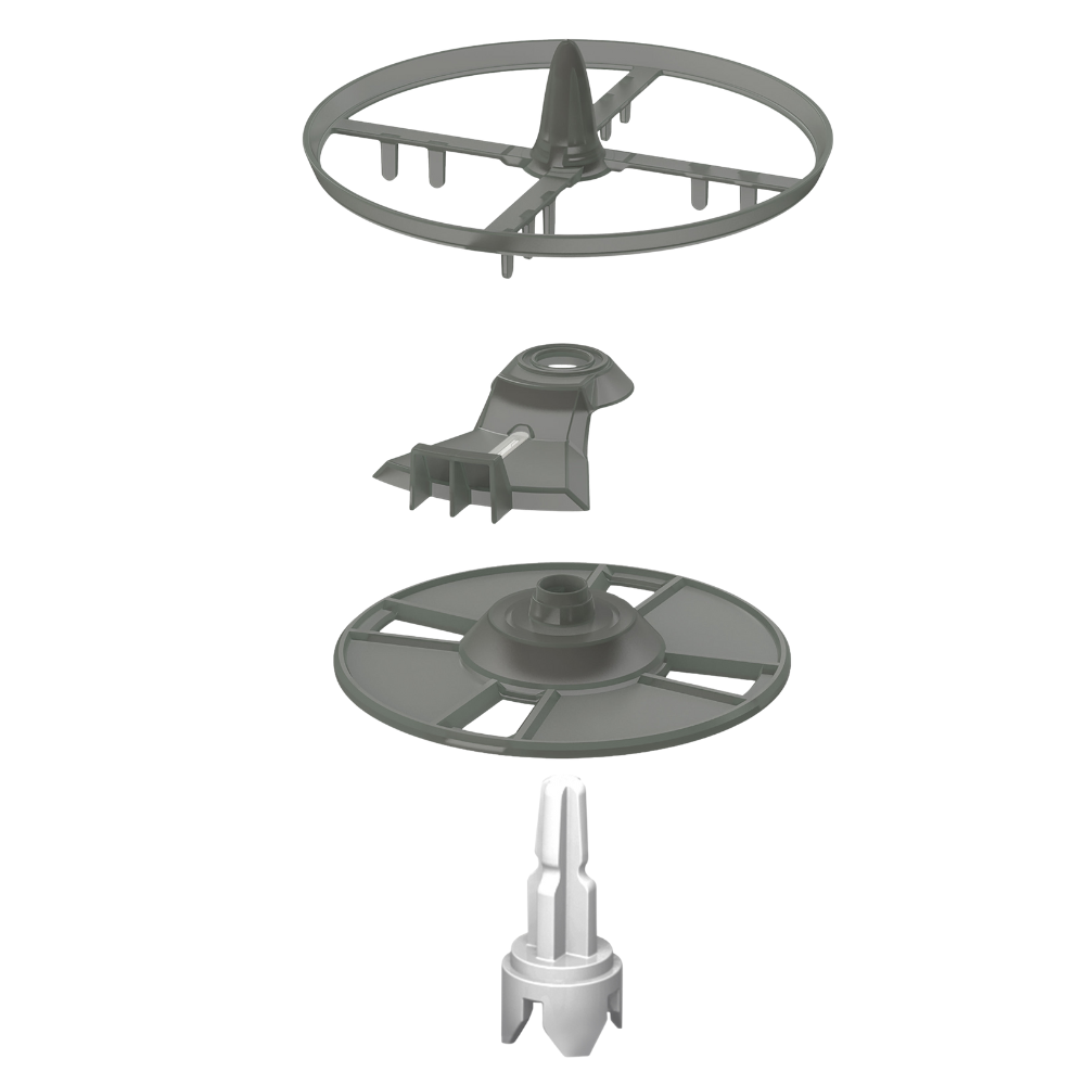 Ensemble hélice de mélange, roue de dosage et axe (Formula Pro Advanced Black-White et All White) - product thumbnail